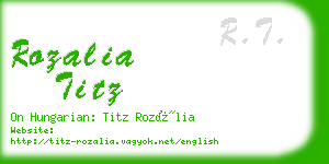 rozalia titz business card